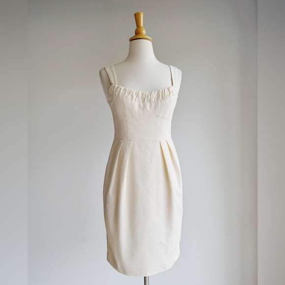 NANETTE LEPORE Ivory Textured Bustier Dress Size 2 - Picture 1 of 7